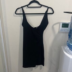 black mini dress